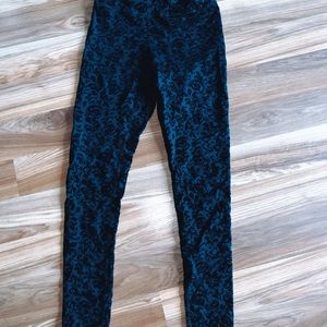 black velvet leggings